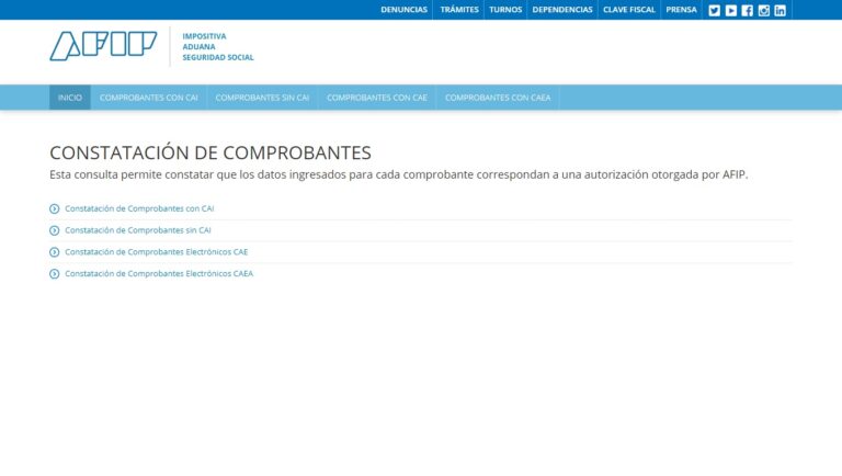 Consultar Validez De Comprobantes AFIP - Estudio Contable FAM